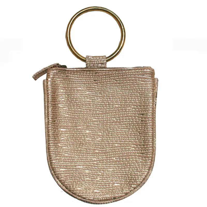 Mini Ring Wristlet - Cream & Gold Fancy 1