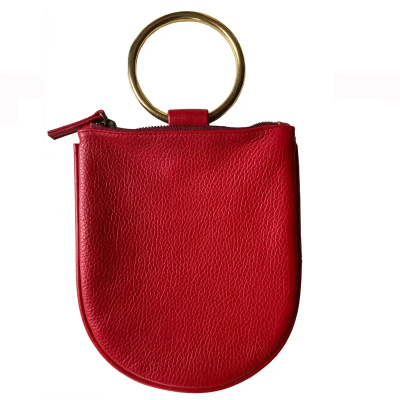 Mini Ring Wristlet - Matte Red 1