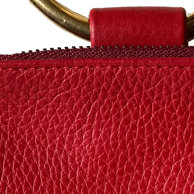 Mini Ring Wristlet - Matte Red 2