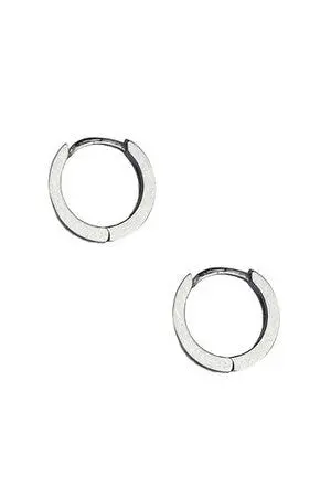 Farrah B Minimalist Mini Huggies In Silver 1