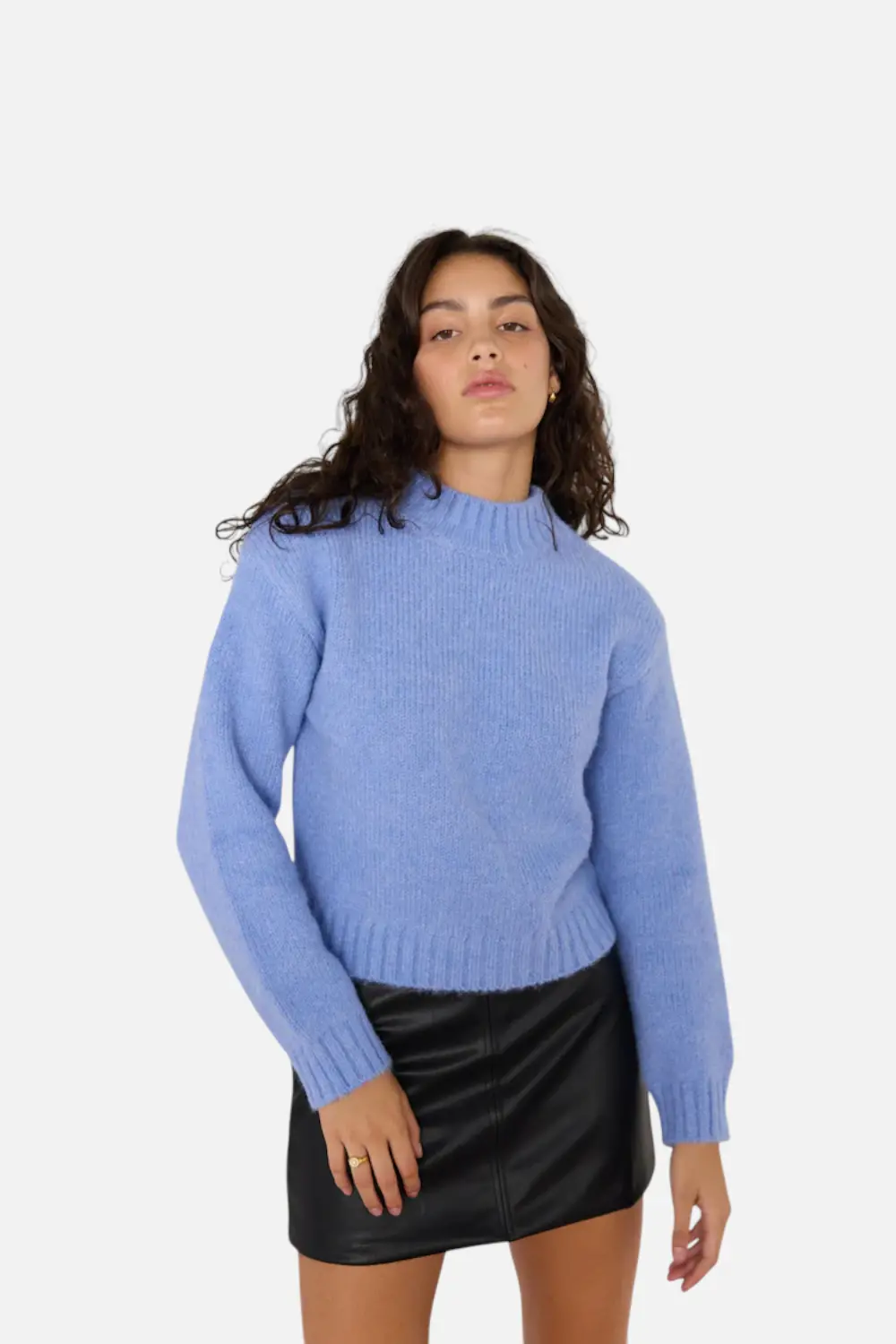 Mink Pink Women's Elise Cozy Sweater In Blue 1
