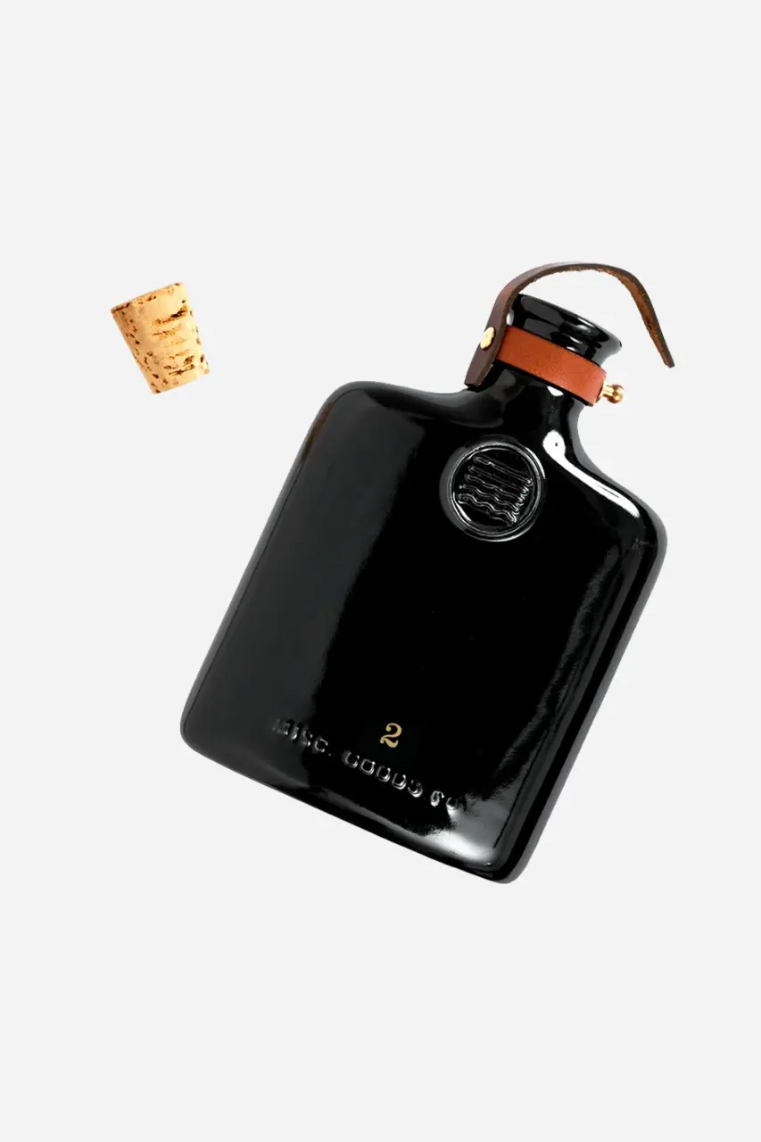 Misc. Goods Co. Black Ceramic Flask - 11 Oz 1