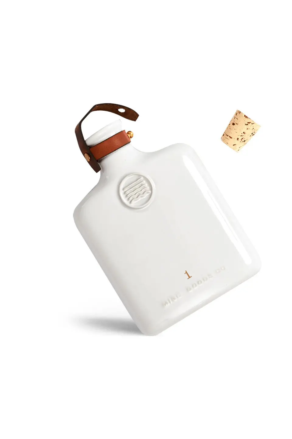 Misc. Goods Co. Ivory Ceramic Flask - 11 Oz 1