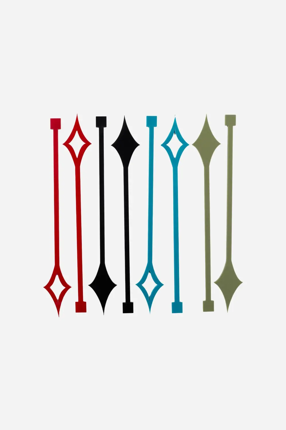 Mod Lounge Starlight Diamond Retro Acrylic Swizzle Drink Stirrers 1