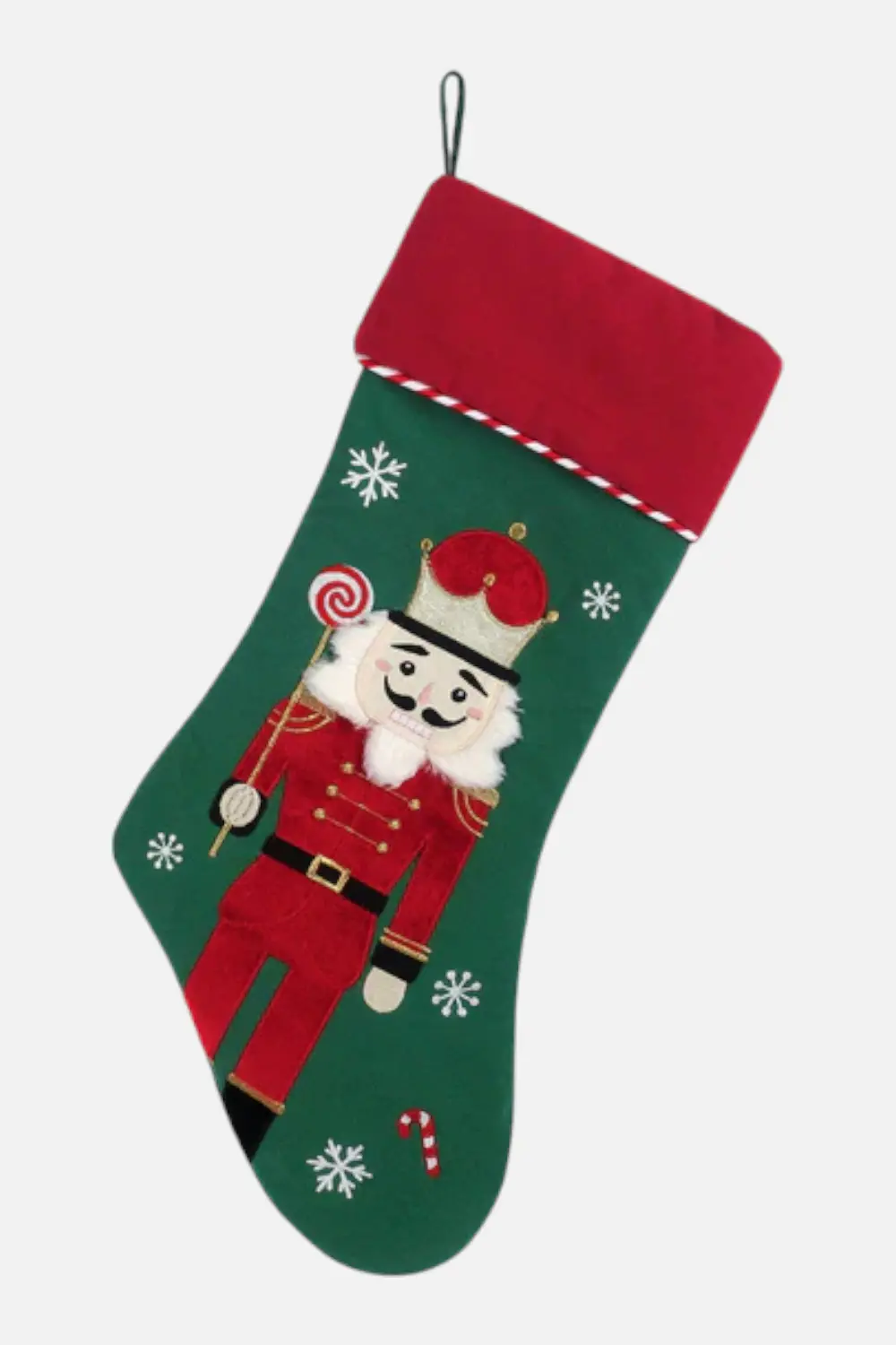 Mon Ami Merry Nutcracker Stocking In Red And Green 1