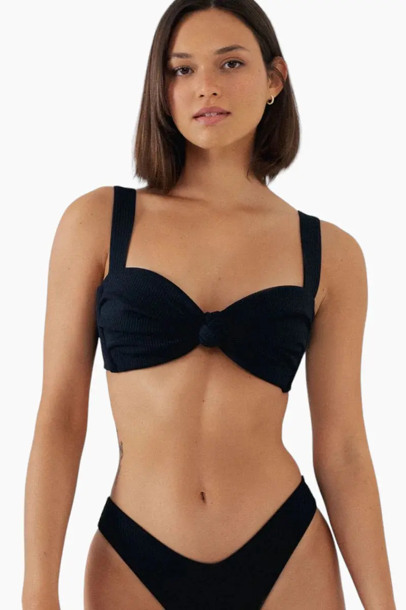 Montce Black Rib Hayden Bikini Top 1