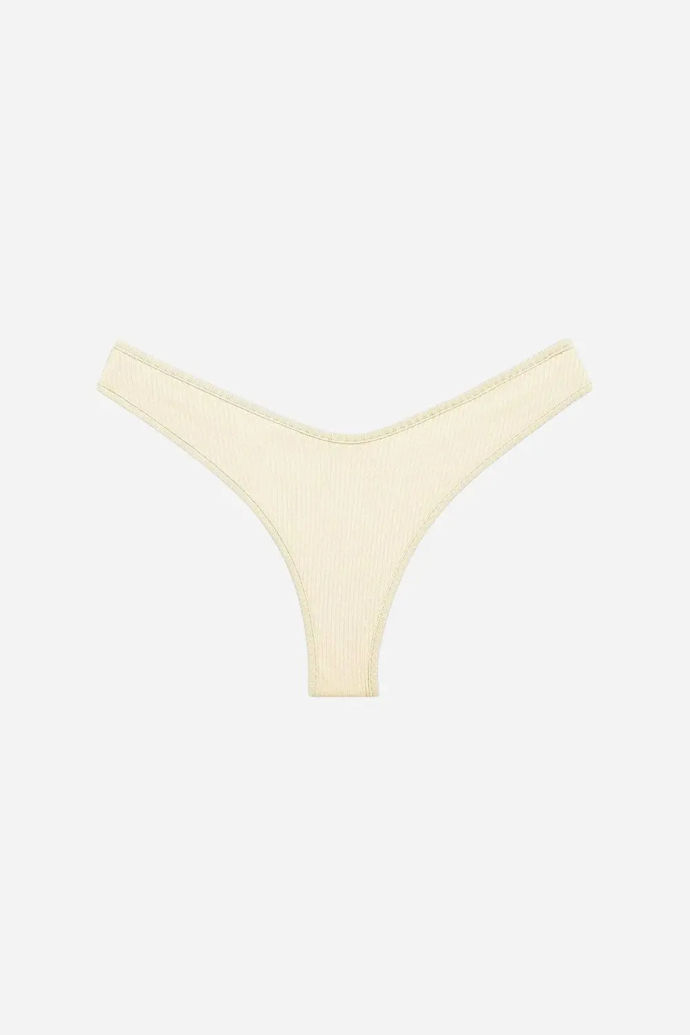 Montce Cream Rib Lulu Bikini Bottom 1