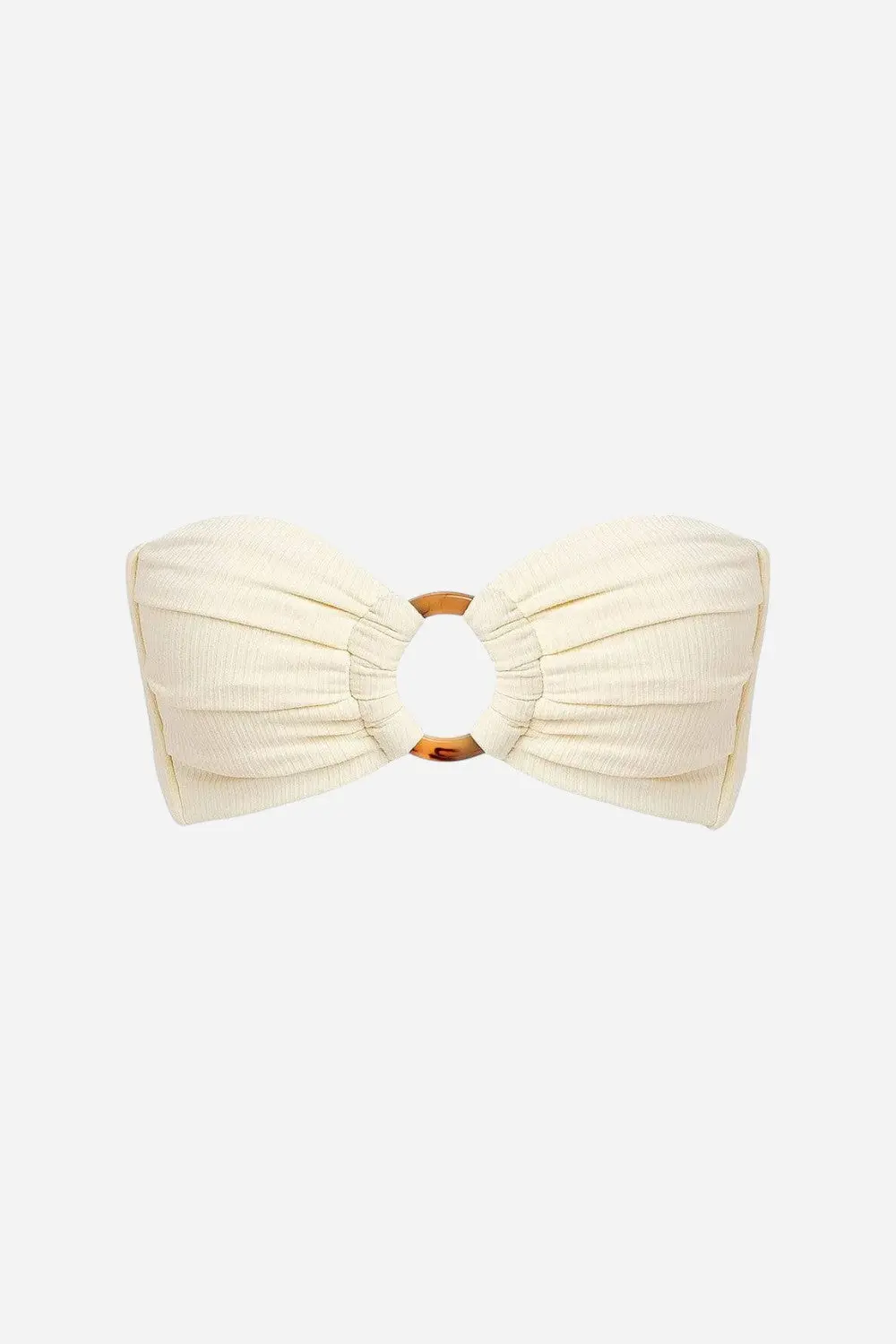 Montce Cream Rib Tori Bandeau Bikini Top 1