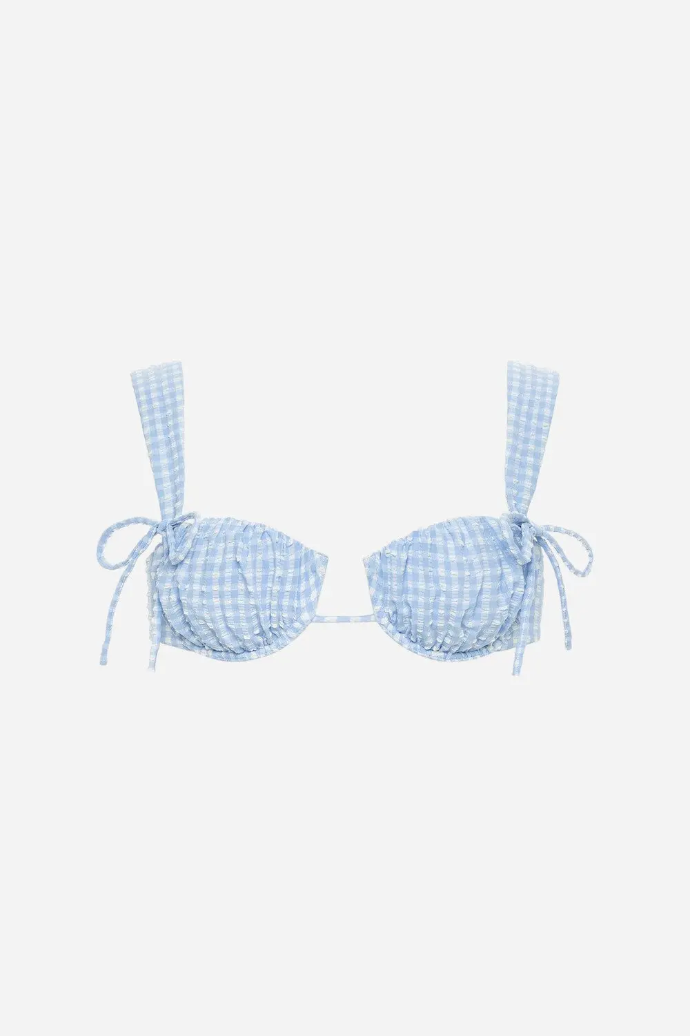 Montce Peri Micro Gingham Petal (Wide Straps) Bikini Top 1