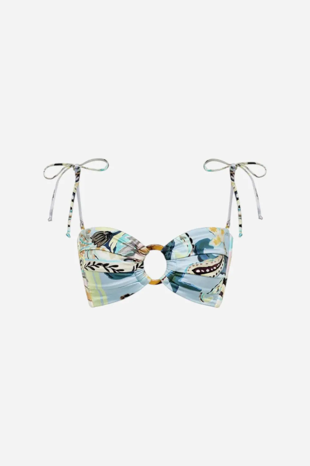 Montce St. Barths Floral Tori Ties Bandeau Bikini Top 2