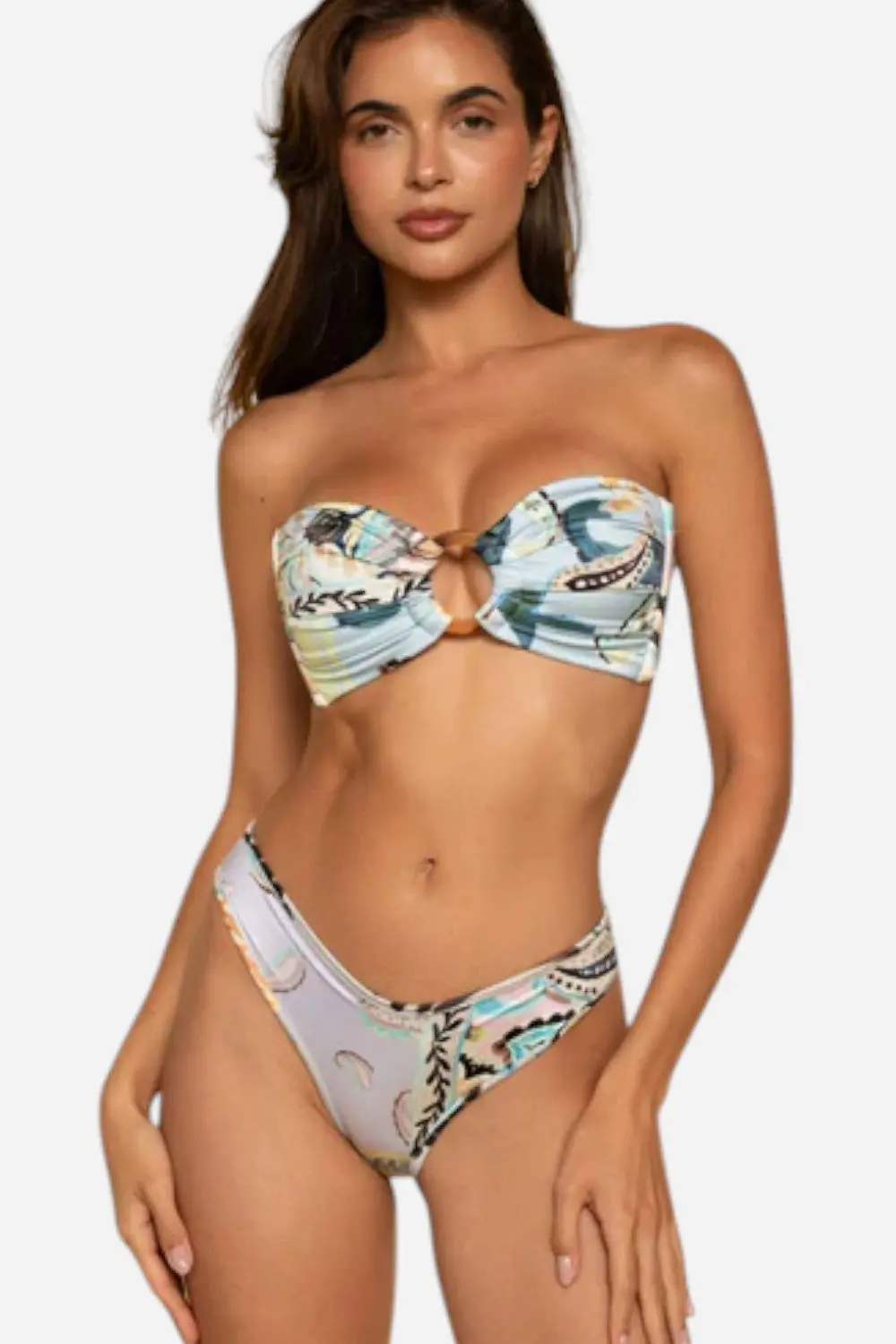 Montce St. Barths Floral Tori Ties Bandeau Bikini Top 3