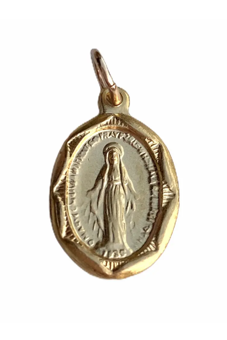 Farrah B Mother Mary Charm In Gold 1