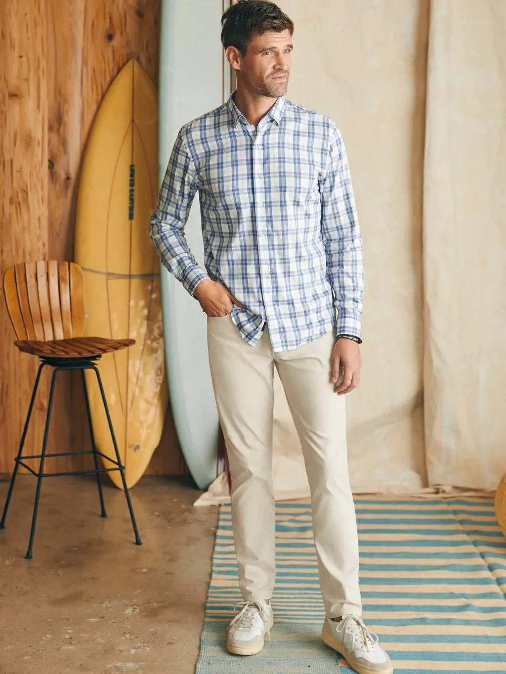 Faherty Movement Shirt In Spring Valley Plaid 4