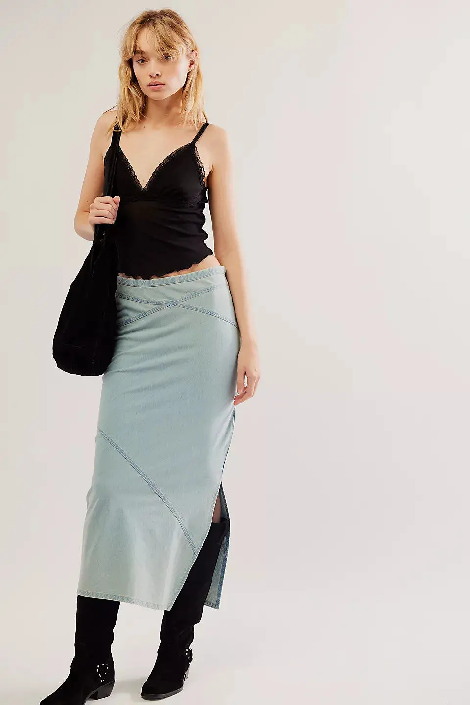 Free People Muse Moment Mid-Rise Slip Skirt In Spring Fling 1