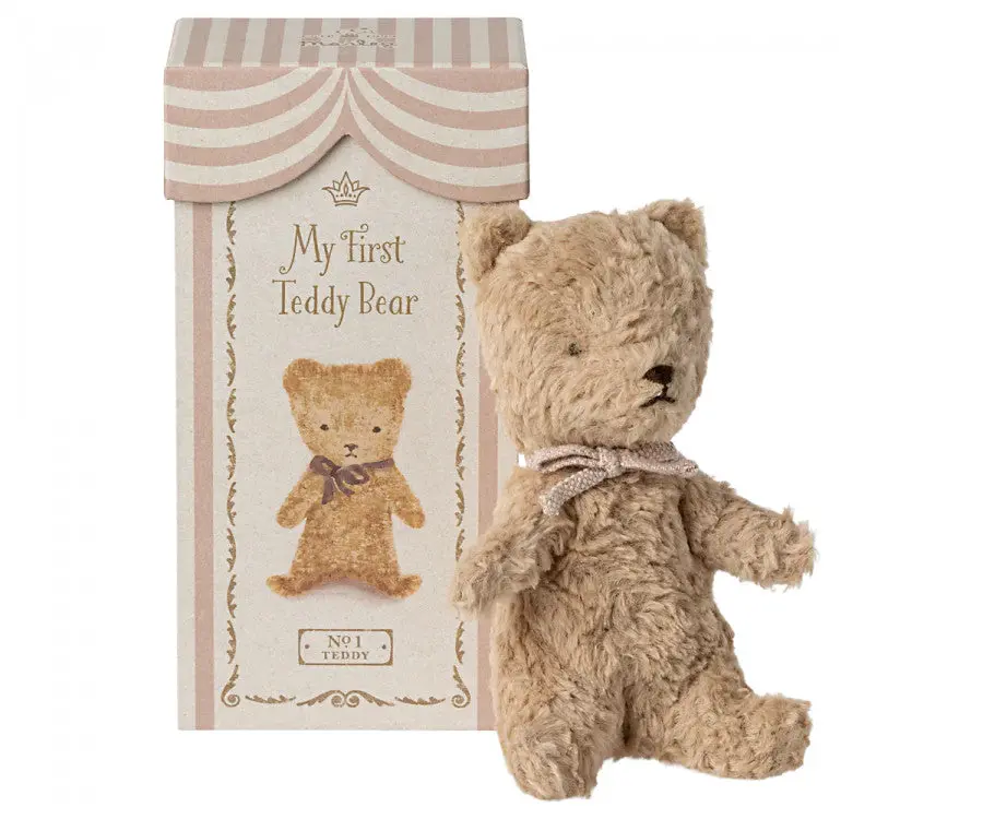 Maileg My First Teddy In Powder/Pink Box 1