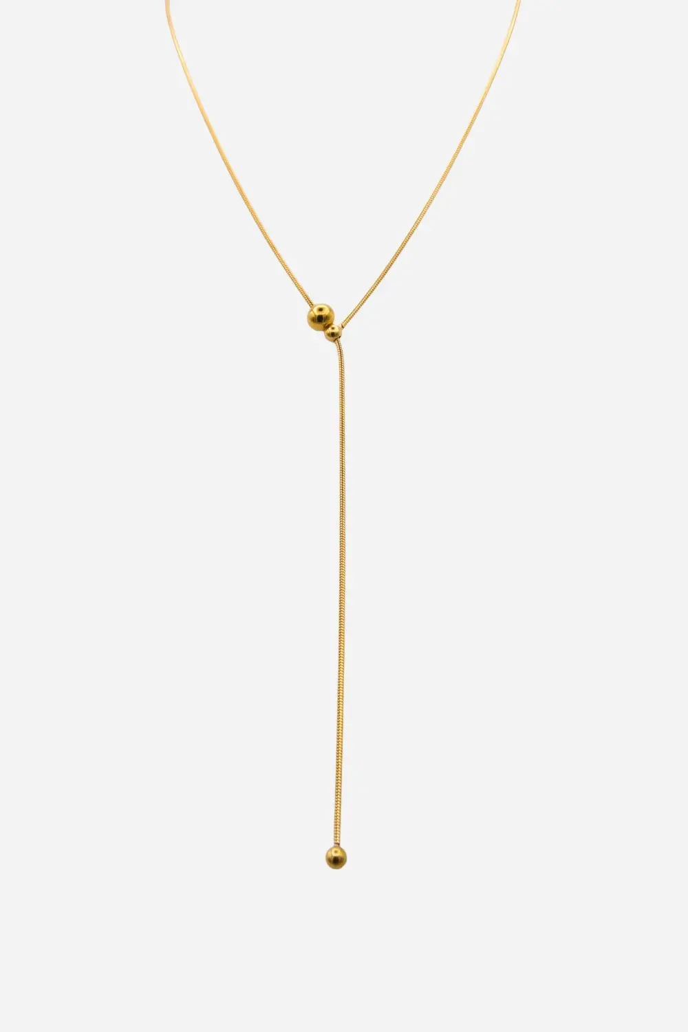Farrah B String Me Along Necklace Gold 1