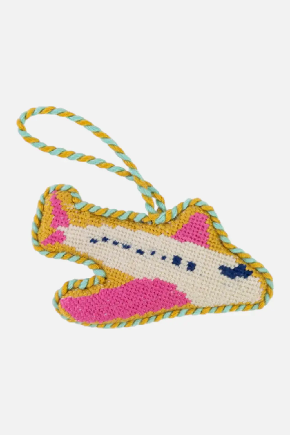 Furbish Needlepoint Icon Airplane Ornament 1