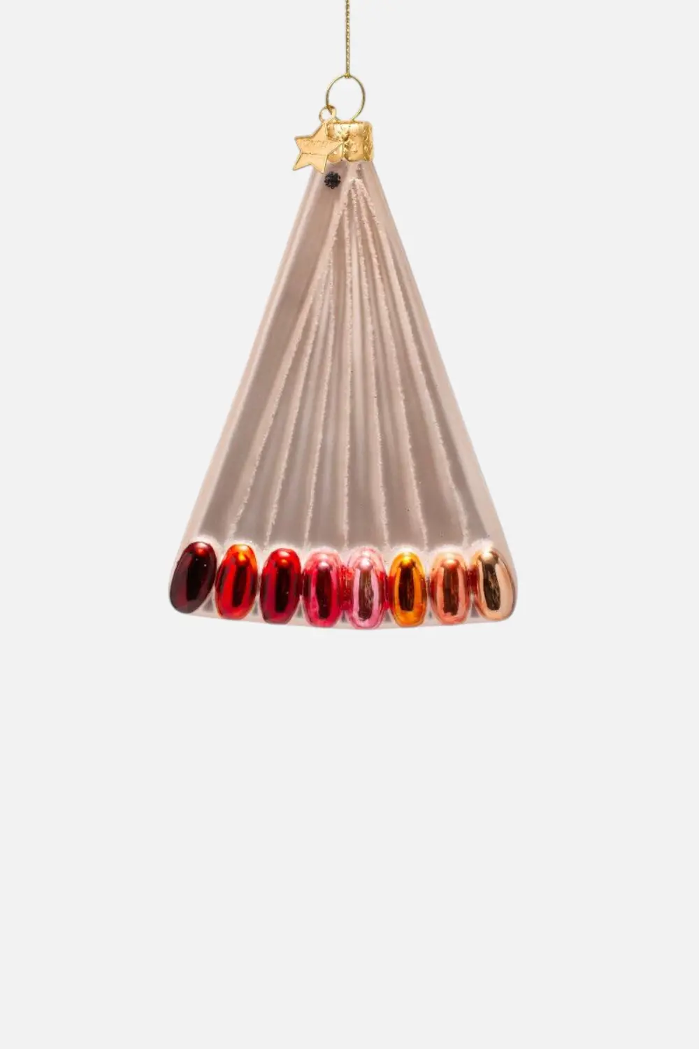 Glass Multicolor Nail Swatch Ornament 1