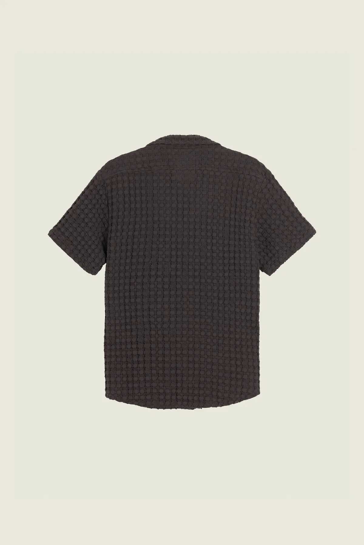 Oas Nearly Black Cuba Waffle Shirt 3