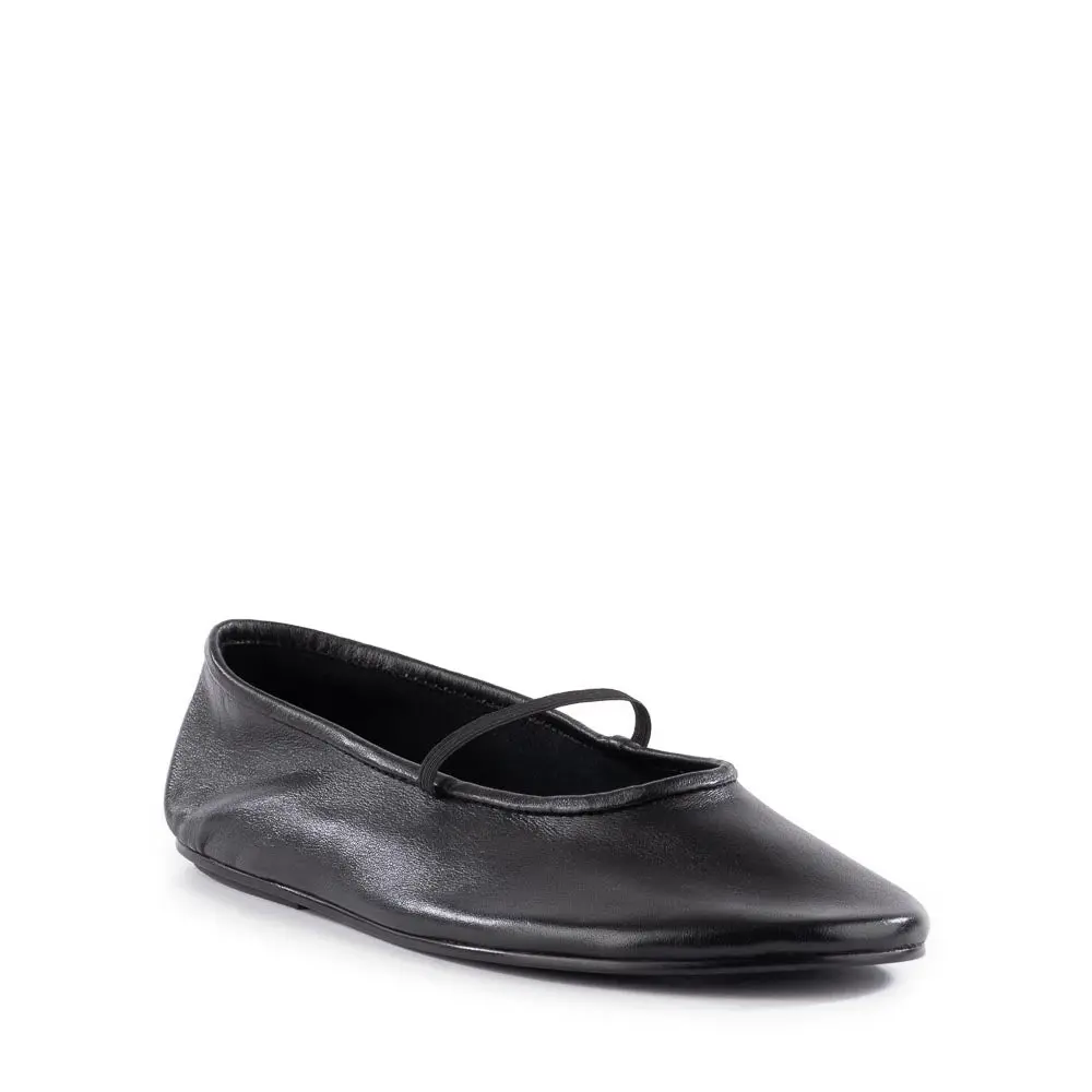 Seychelles Neon Moon Ballet Flat Travel Duo In Black Leather 6