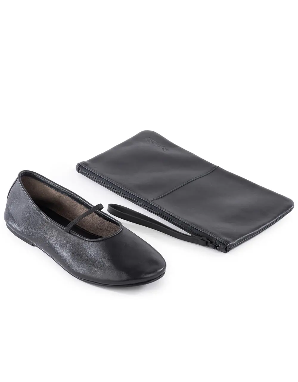 Seychelles Neon Moon Ballet Flat Travel Duo In Black Leather 2