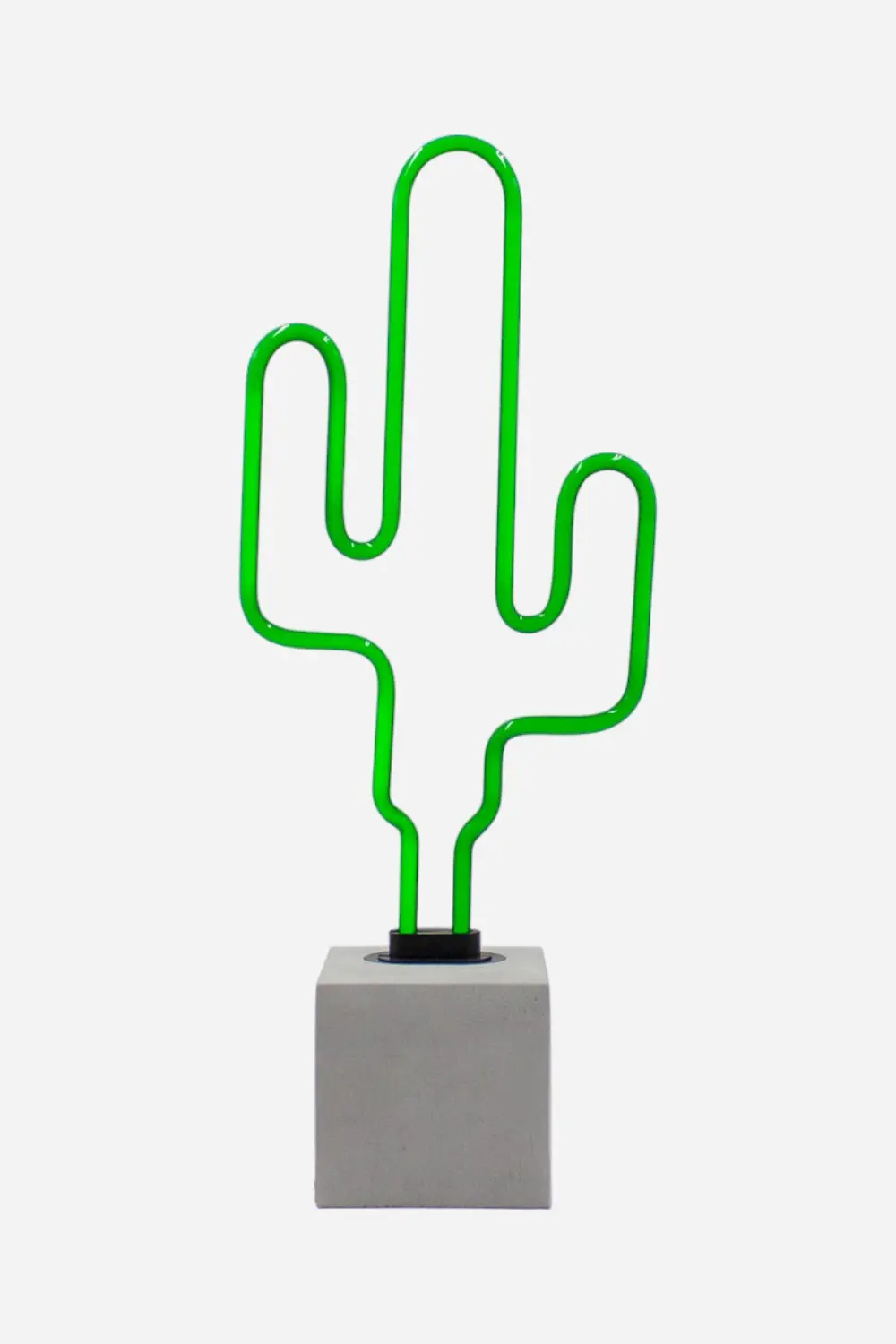 Locomocean Neon 'Cactus' Sign Set Concrete Base 1