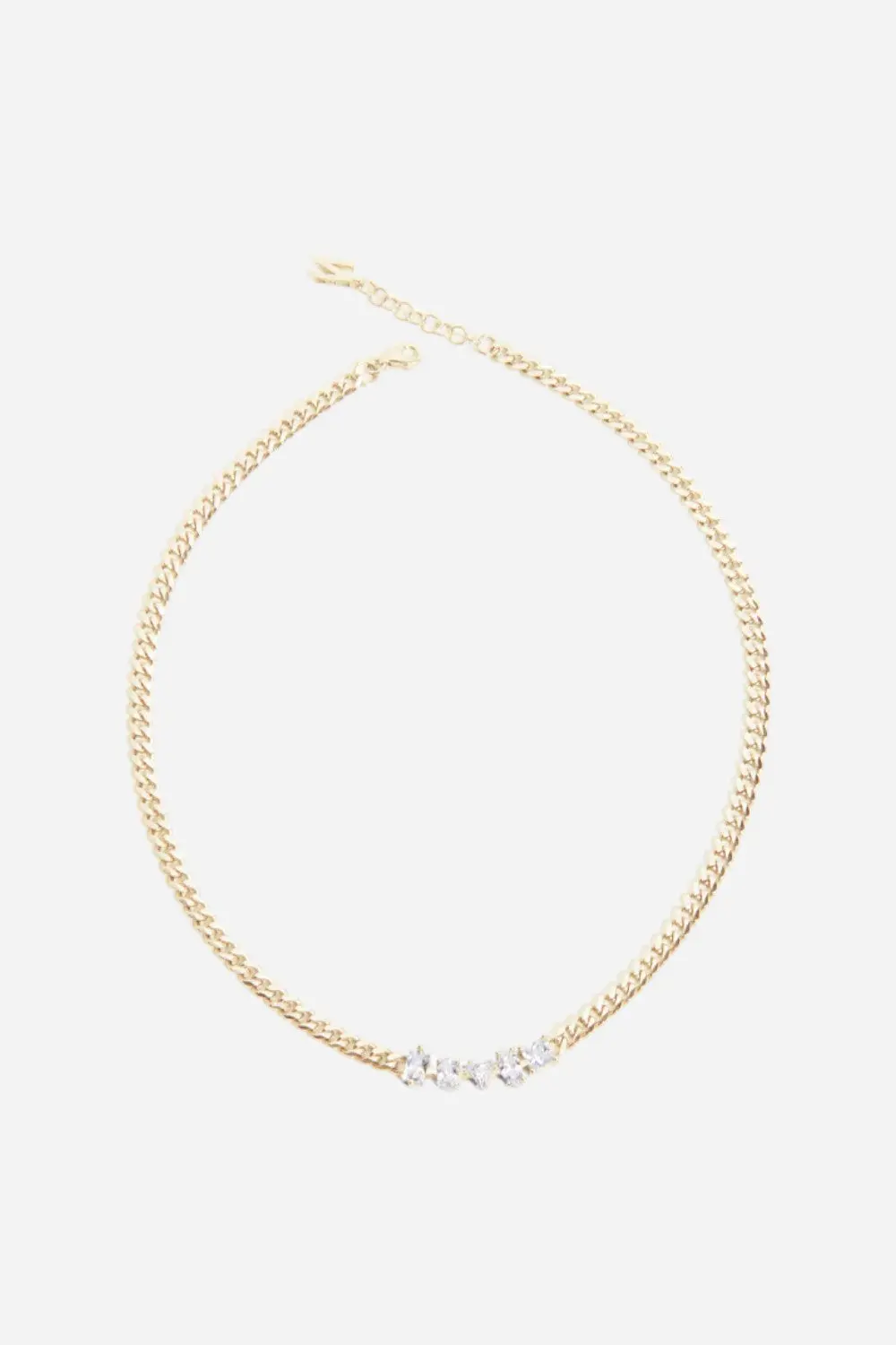 Nickho Rey Carrie Necklace In Gold & Clear Crystals 1