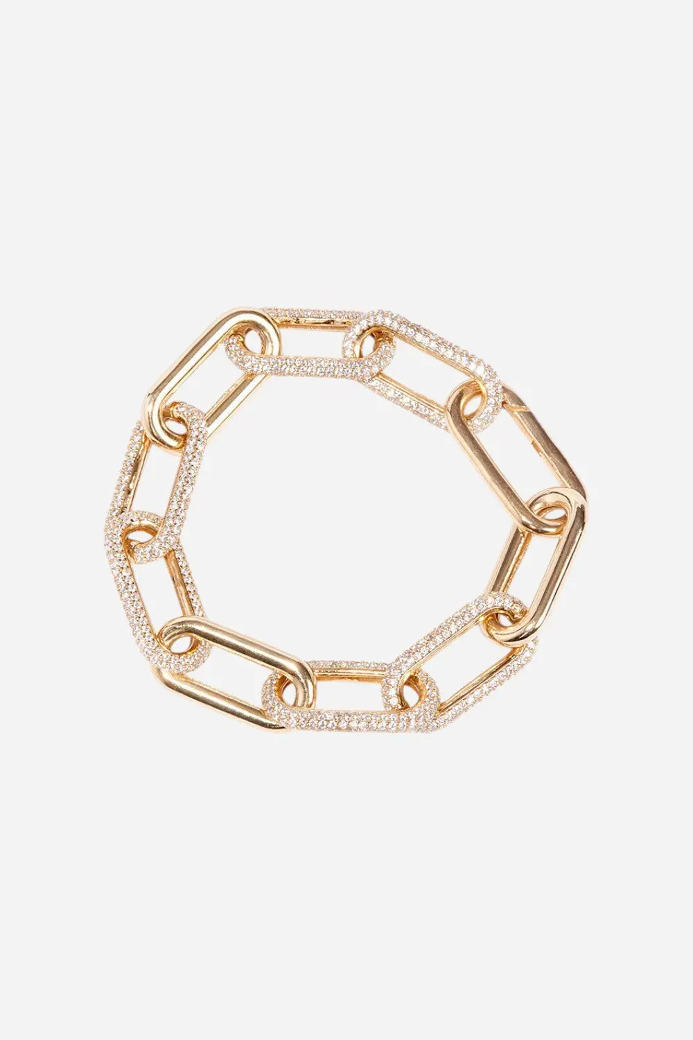 Nickho Rey Link Bracelet In Gold & Clear Crystals 1