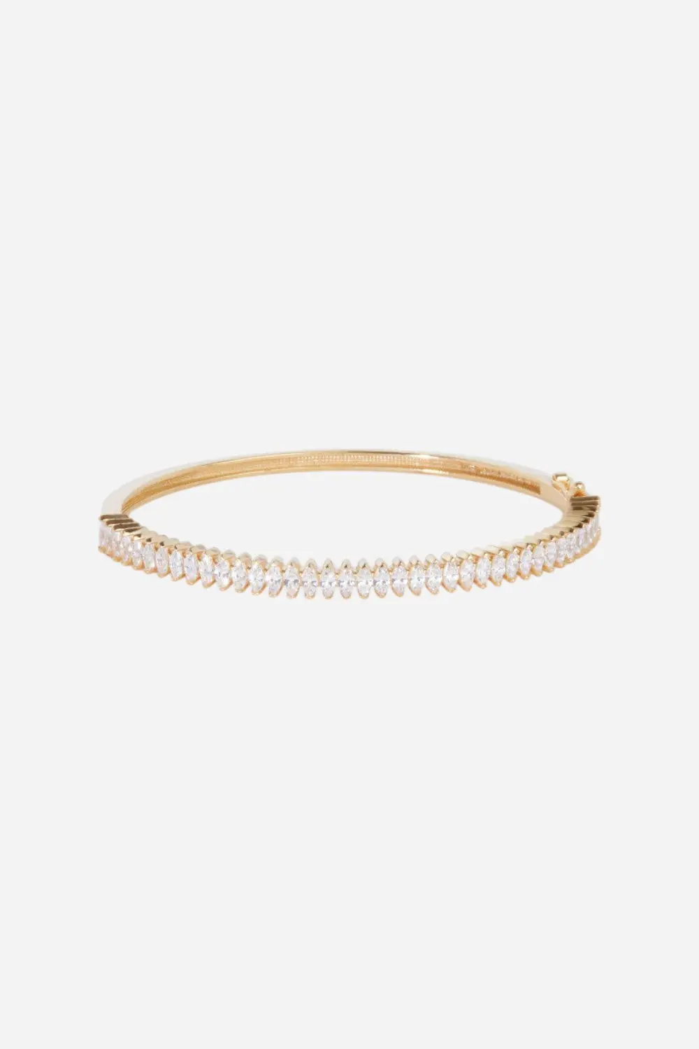 Nickho Rey Marquise Bracelet In Gold & Clear Crystals 1
