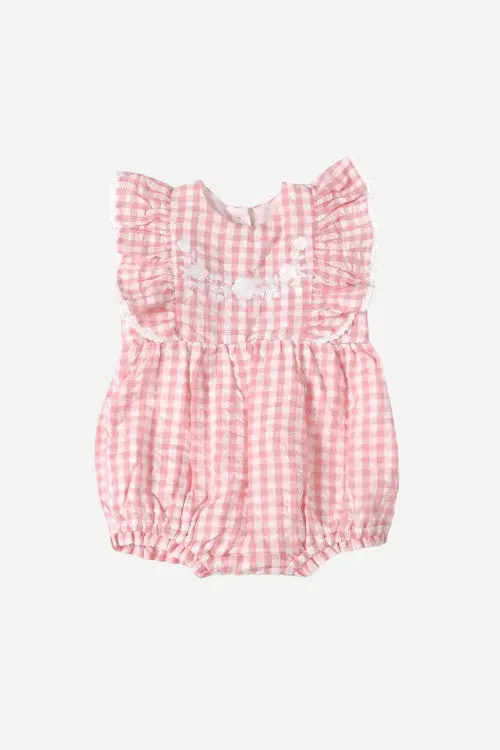 Viverano Nina Seersucker Gingham Baby Bubble 1