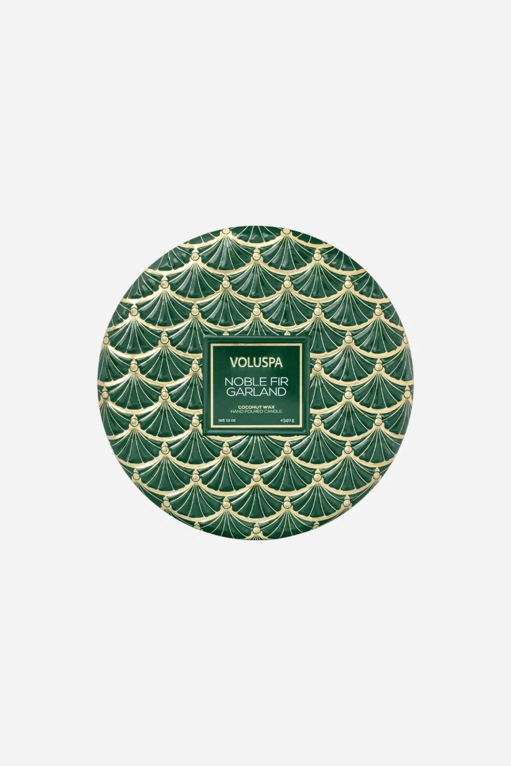 Voluspa Noble Fir Garland 3-Wick Tin Candle - 12 Oz 1