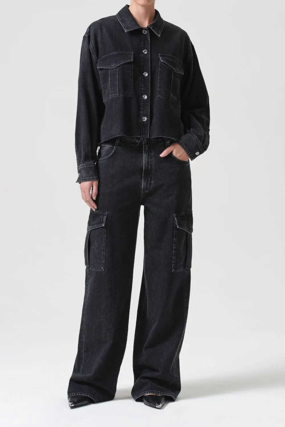 Agolde Nyx Denim Shirt In Intense 1