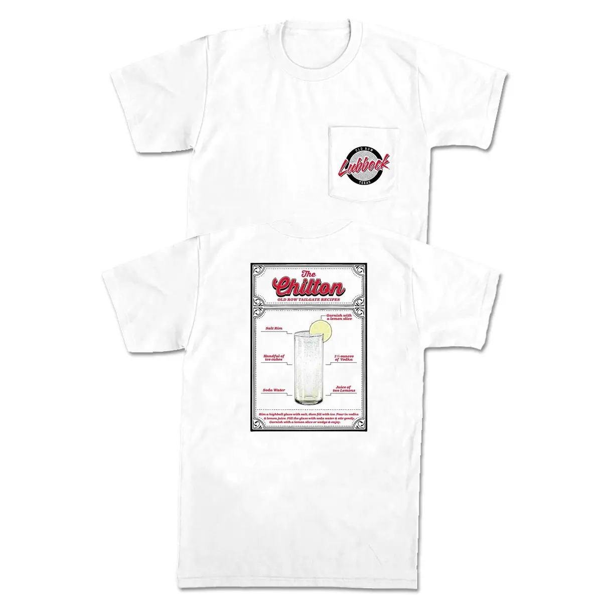 Old Row Chilton Pocket Tee In White 1