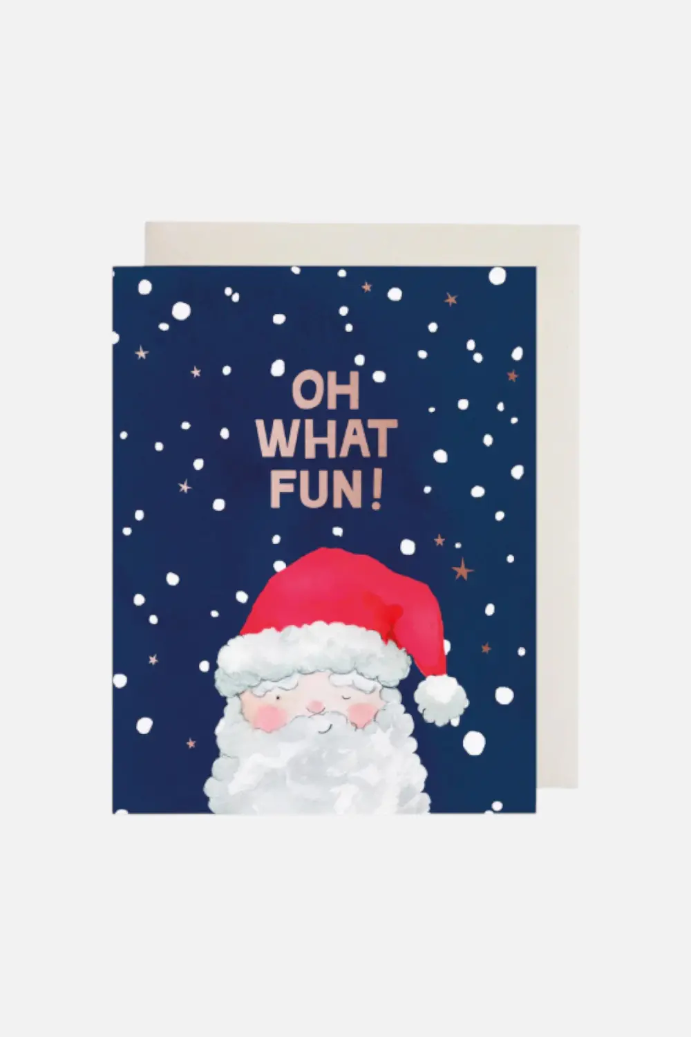 Oh What Fun Santa Greeting Card 1