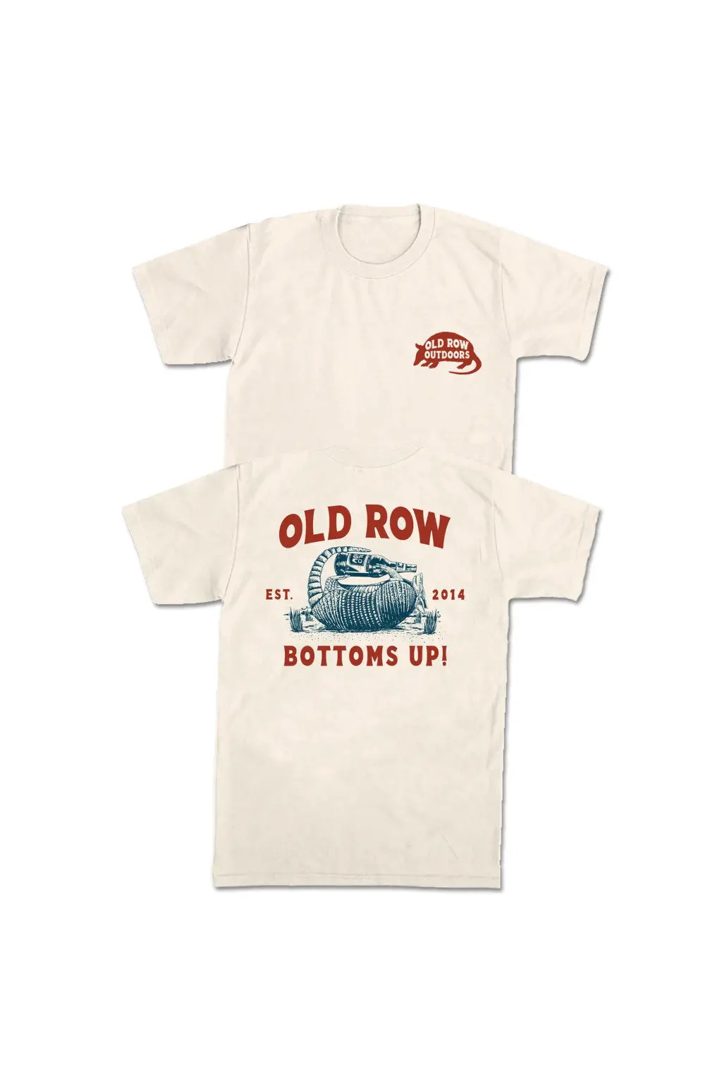 Old Row Bottoms Up Dillo Tee In Ivory 1