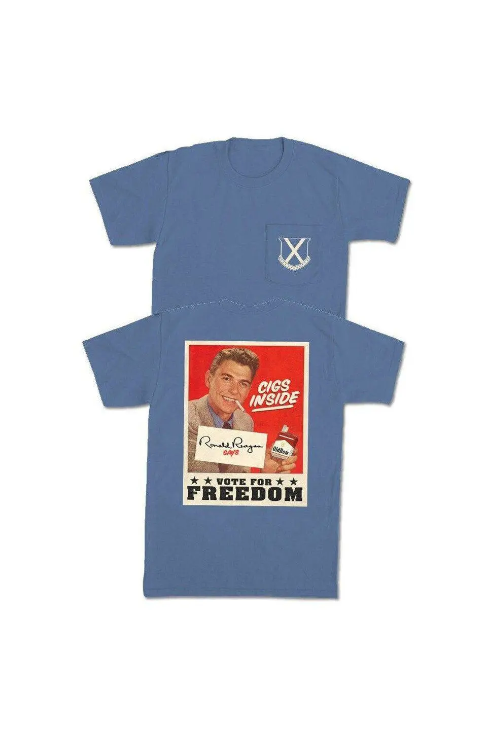 Old Row Cigs Inside Blue Reagan Pocket Tee 1