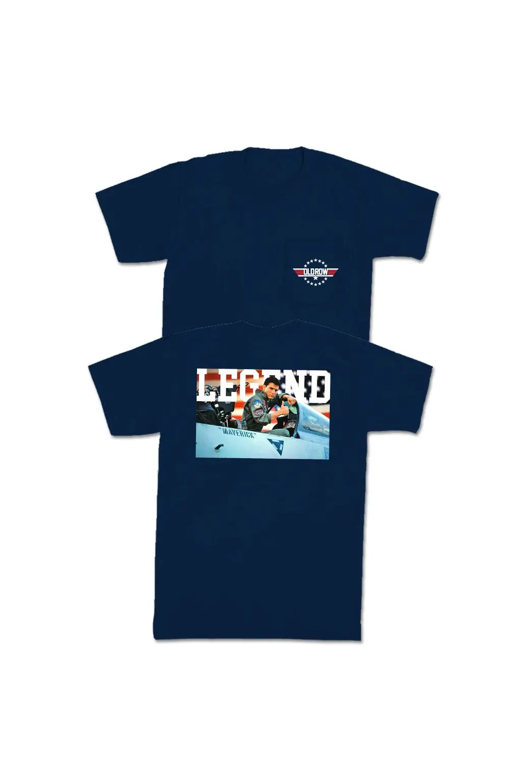 Old Row Maverick Pocket Tee In Navy 1