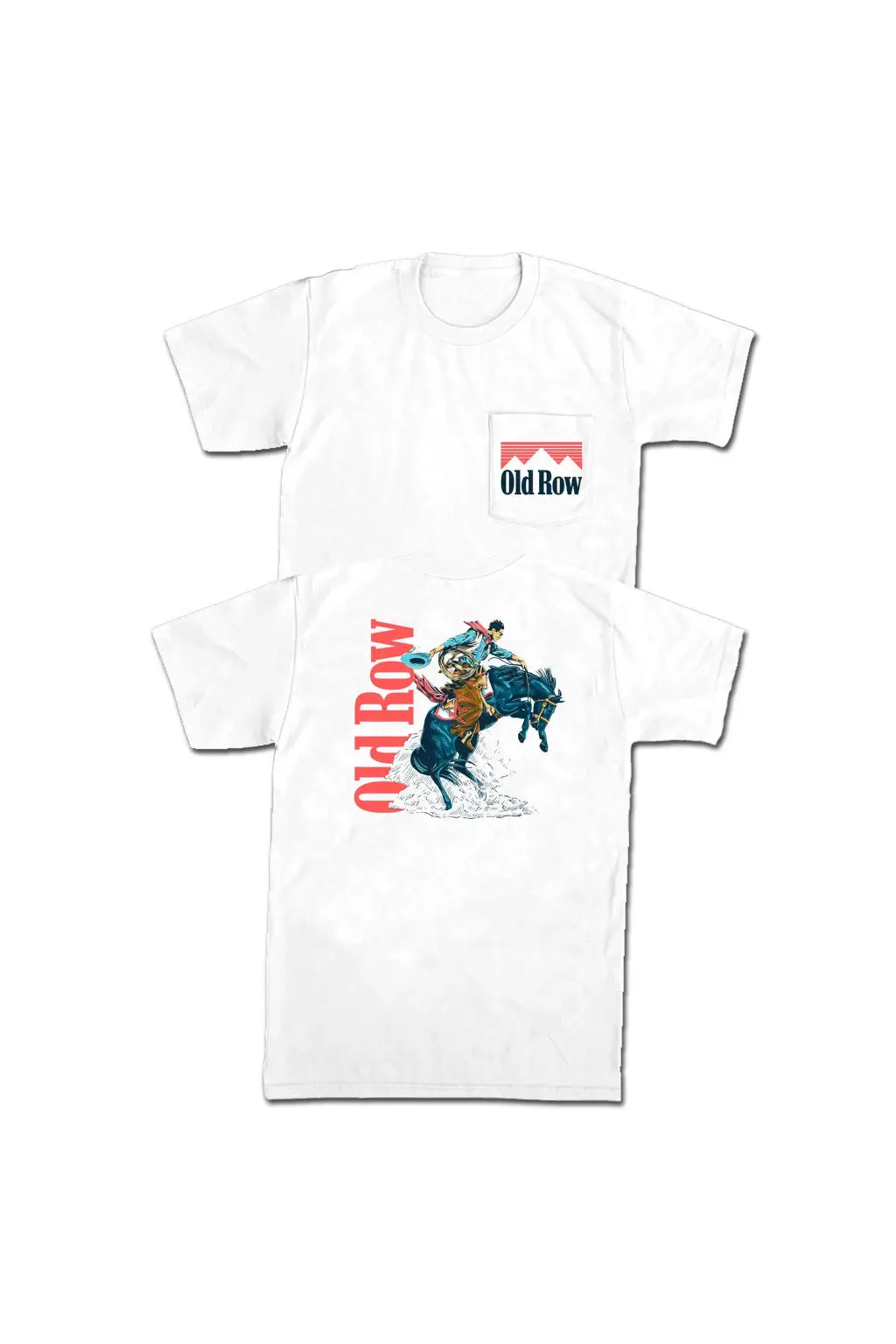 Old Row The Cowboy 3.0 Pocket Tee In White 1