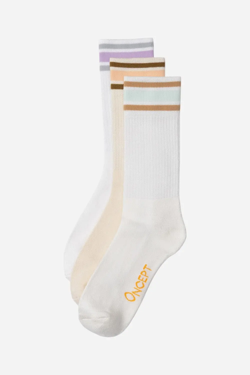 Oncept Stripe Crew Sock Set 1