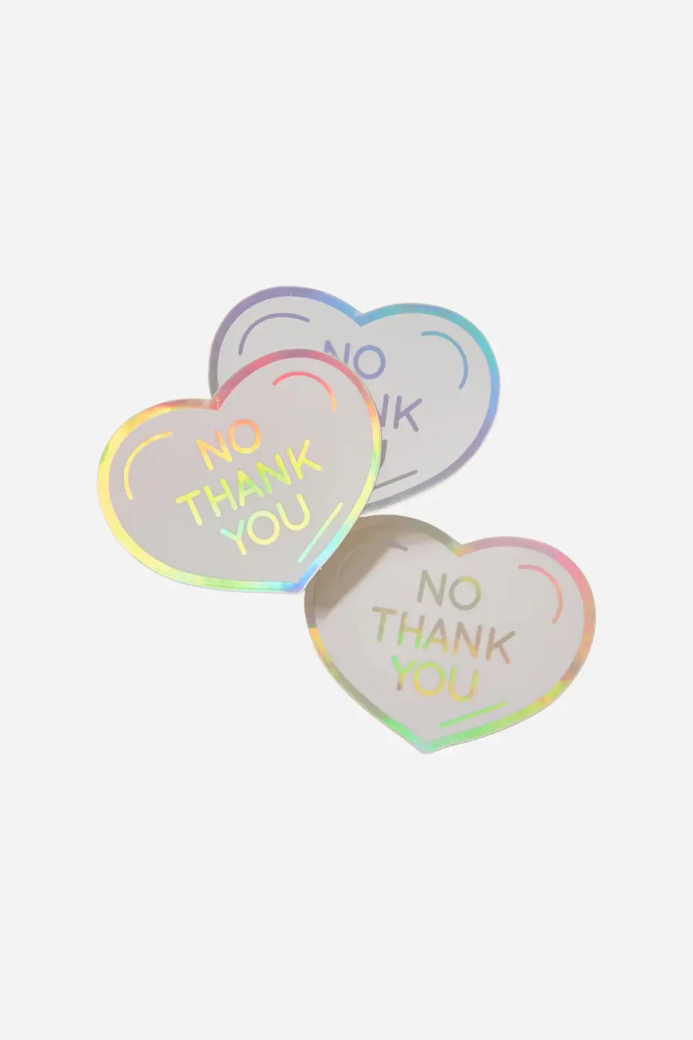 One & Only Paper No Thank You Holographic Sticker 1