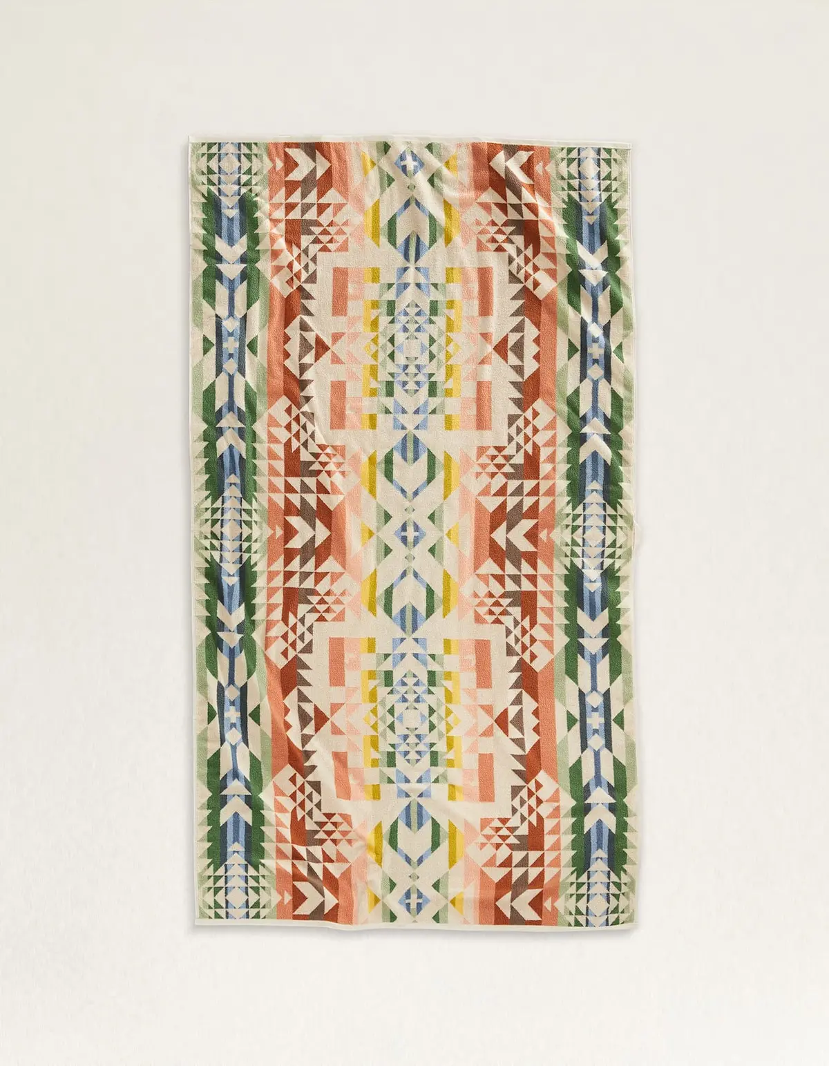 Opal Oversized Jacquard Spa Towel In Beige Multi 1