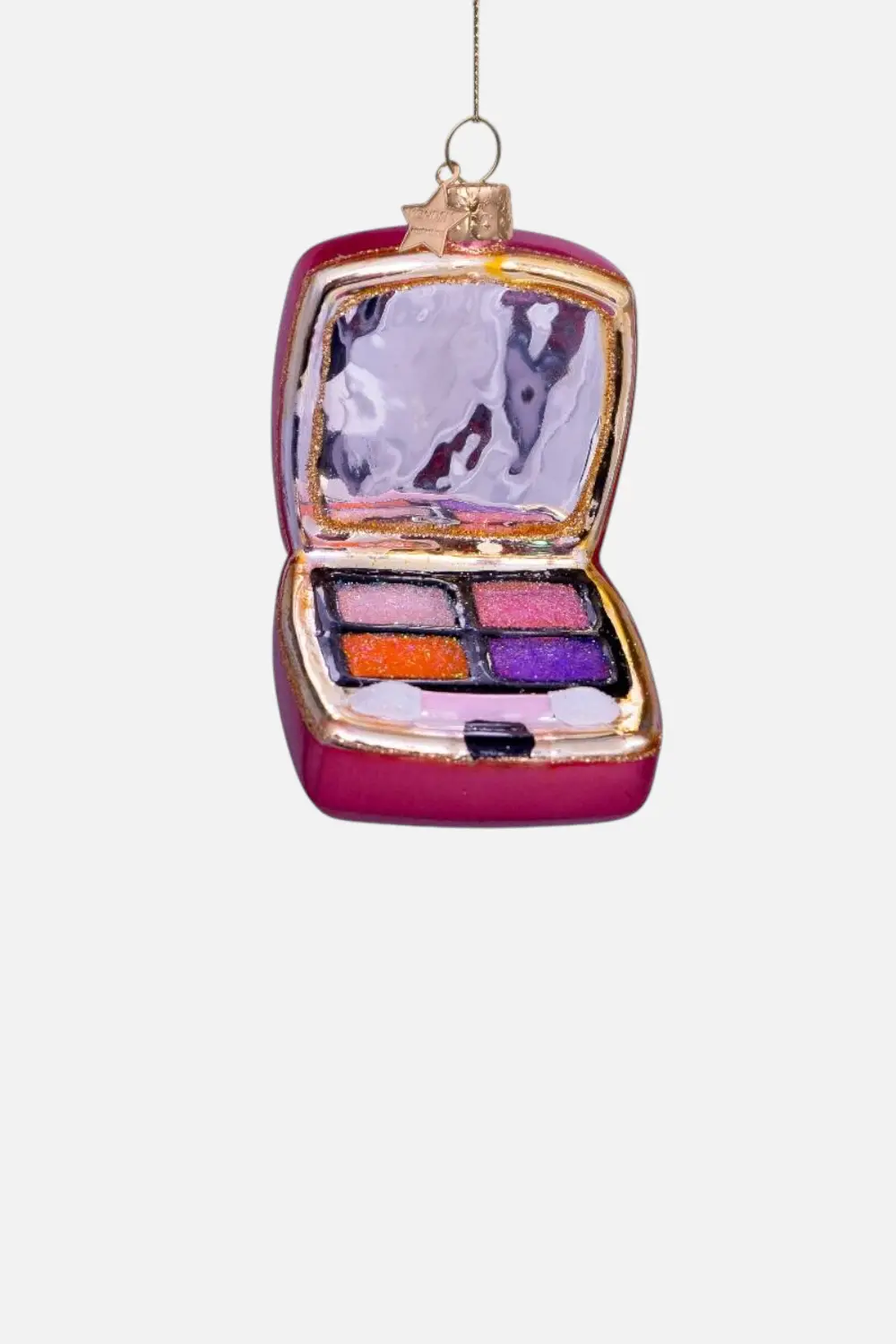 Glass Orange And Pink Eyeshadow Palette Ornament 1