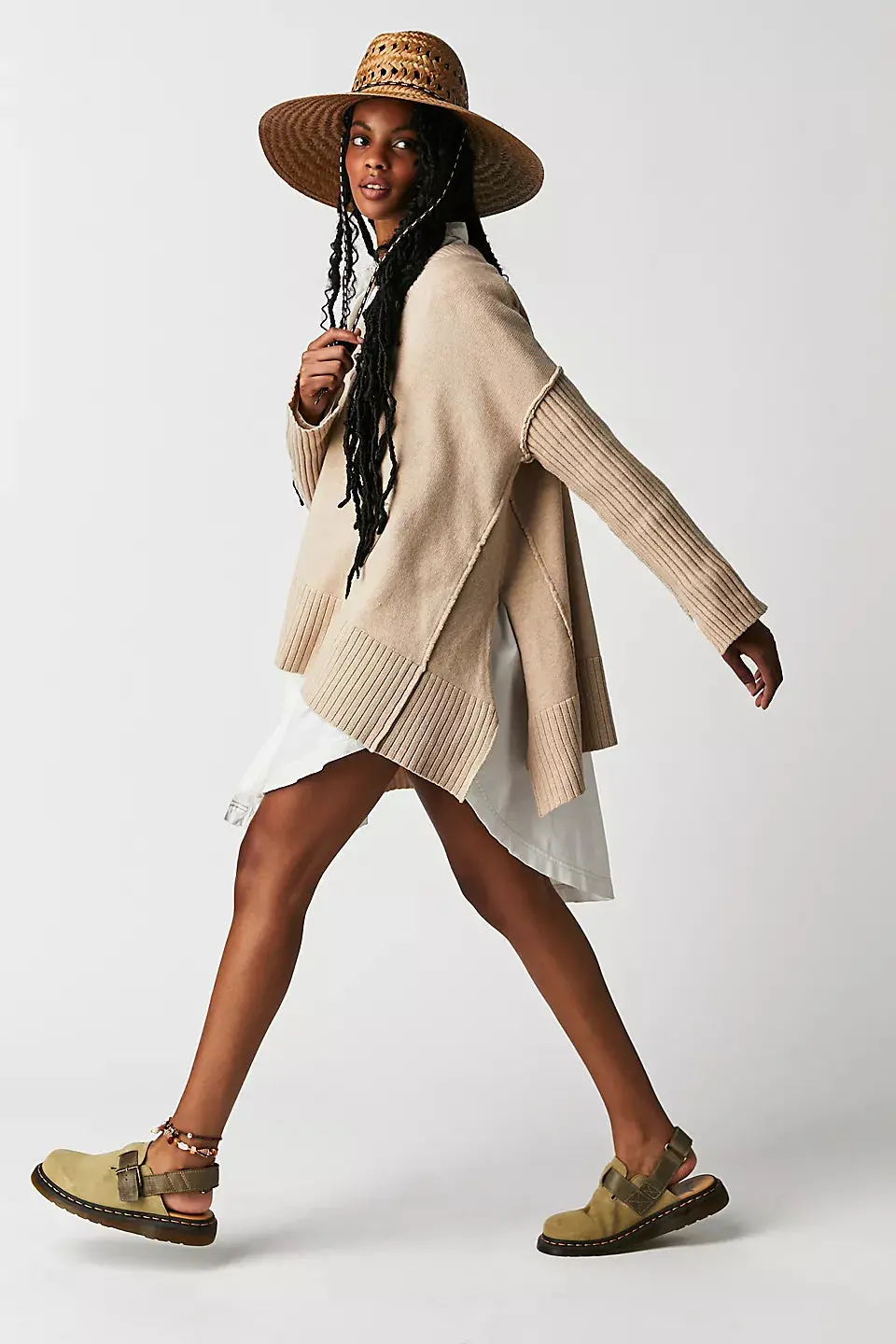 Free People Orion A Line Tunic In Almond 1