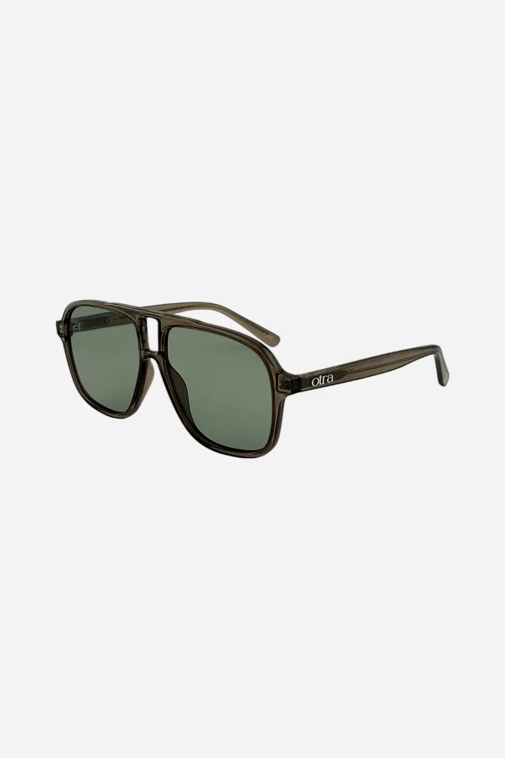 Otra Eyewear Quinn Sunglasses In Transparent Grey/Light Green 1