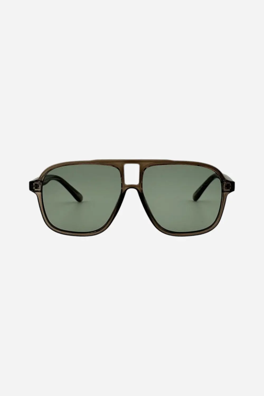 Otra Eyewear Quinn Sunglasses In Transparent Grey/Light Green 2