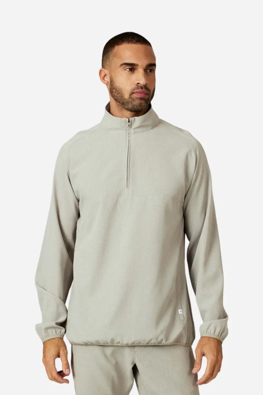 7 Diamonds Oxygenate Solid Quarter-Zip Pullover In Sand 1