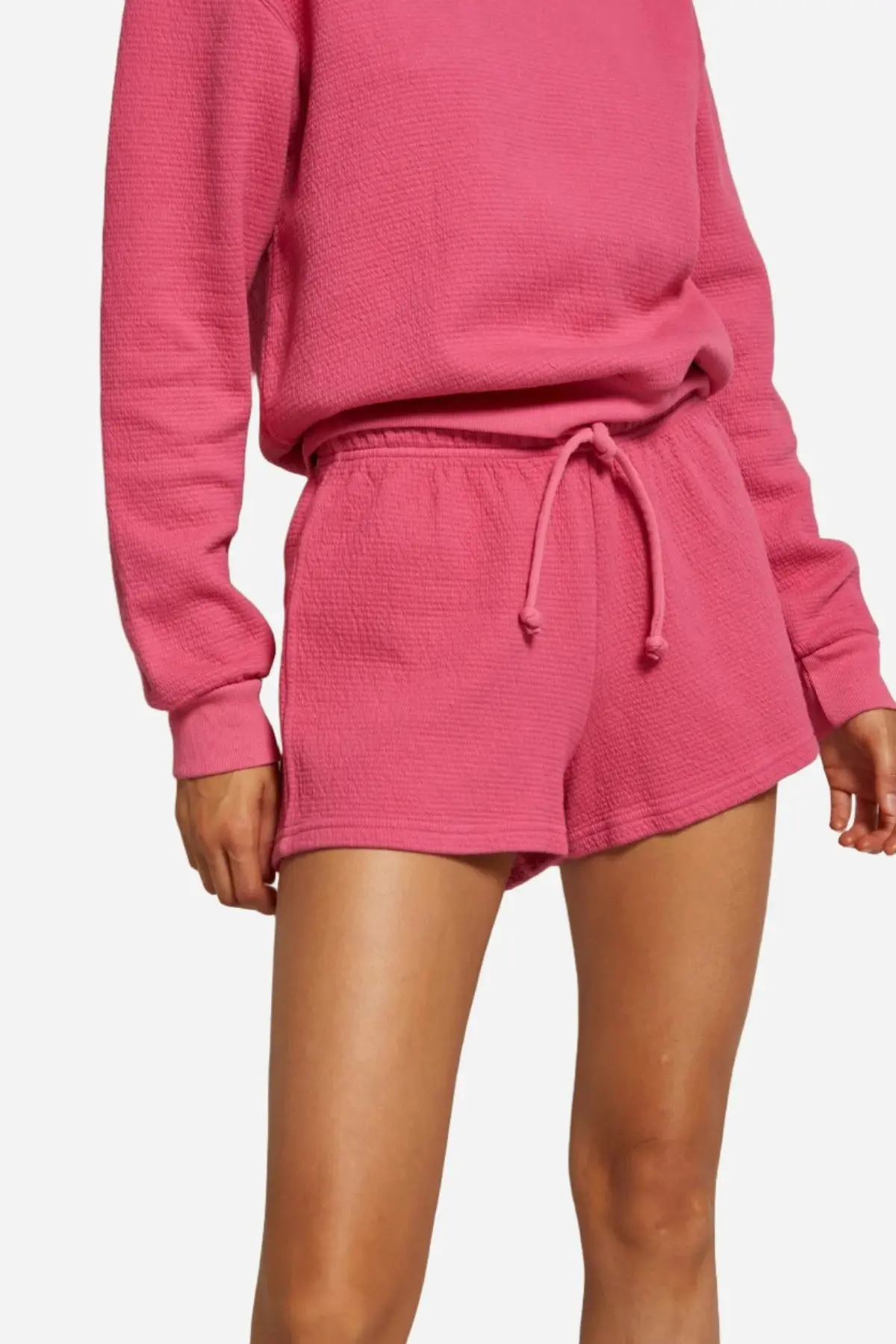 Perfect White Tee Bonham Cotton Military Thermal Shorts In Peony 1