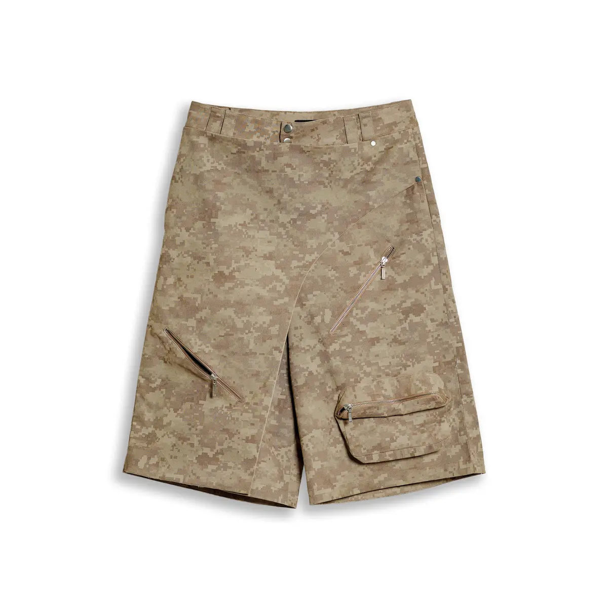 Panelled Shorts In Camo 1