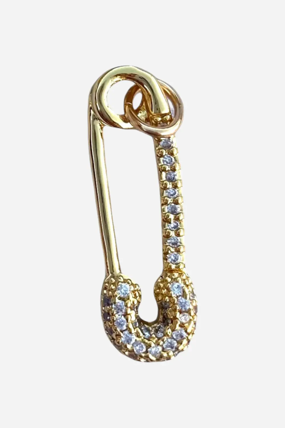 Farrah B Pave Safety Pin Charm 1