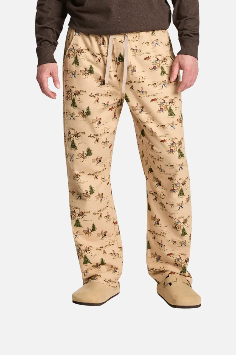 Pendleton Pj Ranch Print Flannel Print Pant In Tan 1